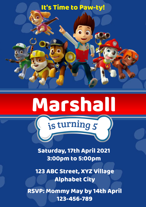 Modele Invitation Anniversaire Patrouille Patrouille Postermywall Modele Invitation Anniversaire Patrouille Patrouille Postermywall