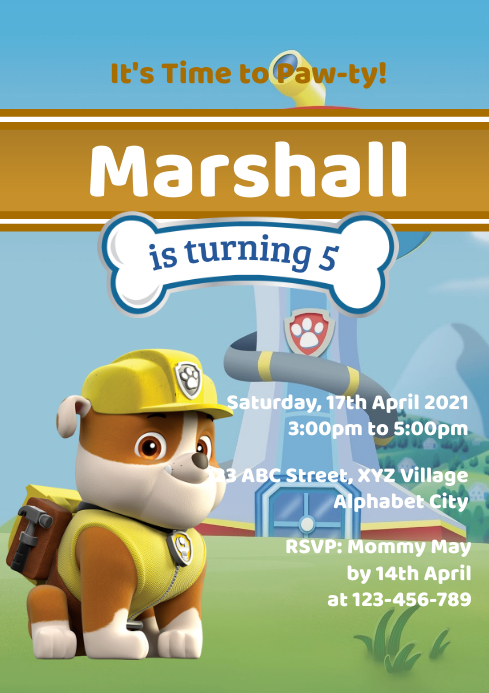 Modele Invitation Anniversaire Patrouille Patrouille Postermywall Modele Invitation Anniversaire Patrouille Patrouille Postermywall