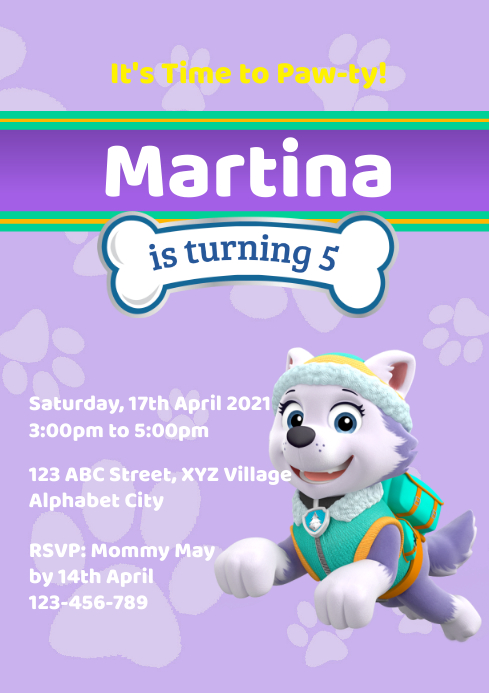 Paw Patrol Birthday Invitation Template | PosterMyWall