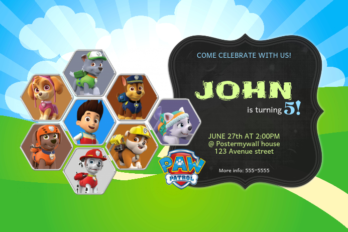 Invito Alla Festa Con Paw Patrol | Crea Inviti Personalizzati Di - Foto 11