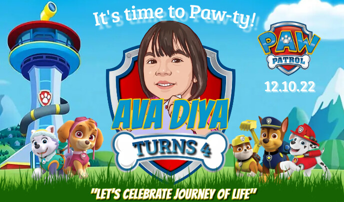 paw-patrol-birthday-tags-template-postermywall for Free Printable Paw Patrol Thank You Tags Paw Patrol Birthday Tags Template | PosterMyWall for Free Printable Paw Patrol Thank You Tags