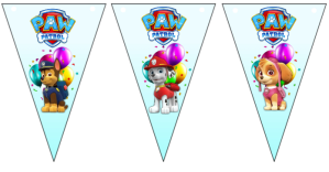 Paw Patrol Bunting Изображение, которым поделились на Facebook template
