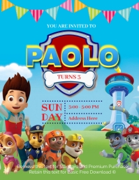 Paw Patrol verjaardagskaart 4 jaar Hip Hip Hooray! - 89923185209