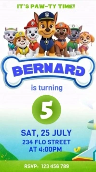 paw patrol Digital Display (9:16) template