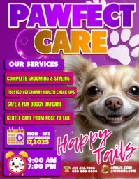 Pawfect Care Pet Services Flyer template