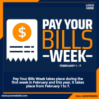 Pay Your Bills Week Instagram Post template