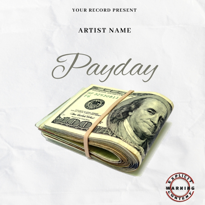 Payday Music / Mixtape/Album Cover Art template