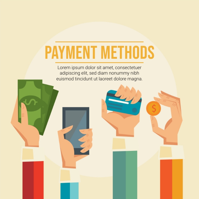 Payment methods Publicação no Instagram template