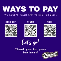 Payment Types Accepted Sign Square (1:1) template