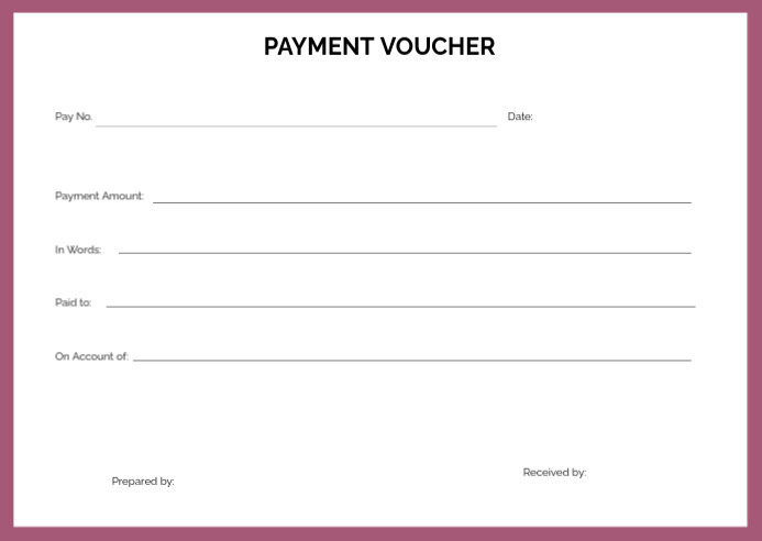 PAYMENT VOUCHER, SALARY VOUCHER A6 template