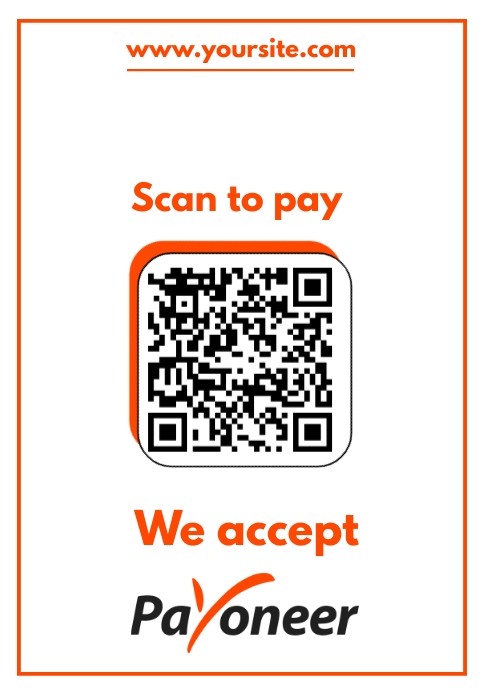 PayPal Pay QR code poster printable Template | PosterMyWall
