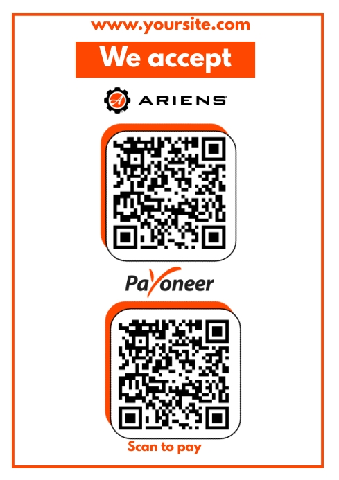 PayPal Pay QR Code Poster Printable Template PosterMyWall