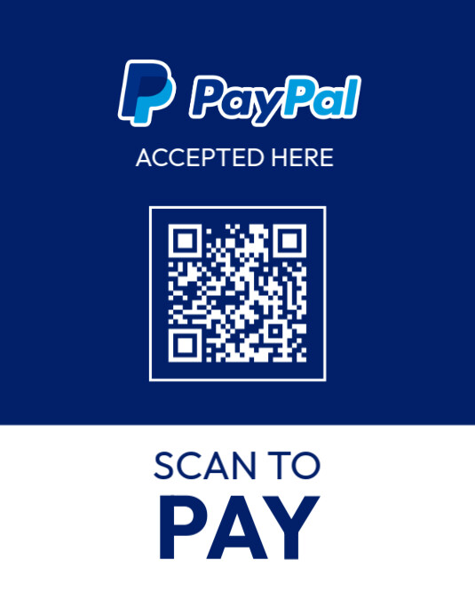 Paypal scan to pay Flyer (US Letter) template