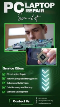 PC and Laptop Repair Instagram Story template