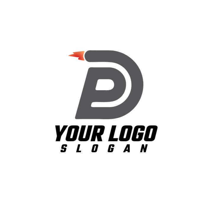 Pd-pen-tool-creative-minimal-fire-falcon-letter Logo Logo template