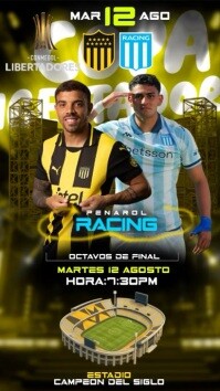 peñarol vs racing argentina octavos de final 2025 Instagram Reel template