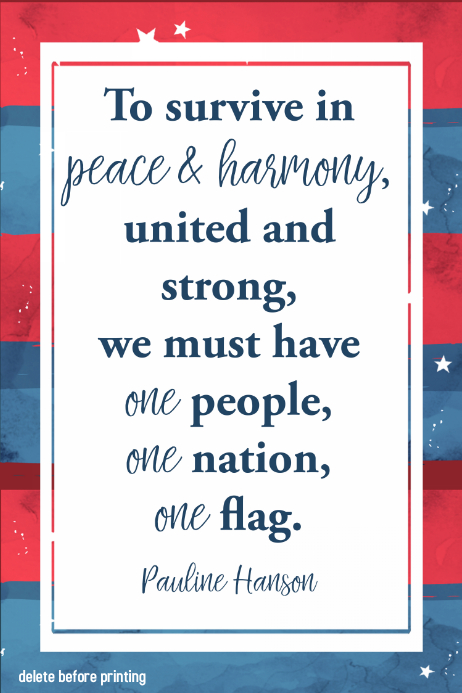 peace american flag inspirational poster flag 4th of july customize template
