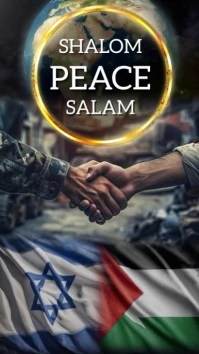 PEACE ISRAEL PALESTINE WAR POSTER Instagram Story template