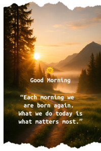 Peaceful Good Morning Poster Affiche template