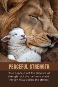 Peaceful strength Affiche template