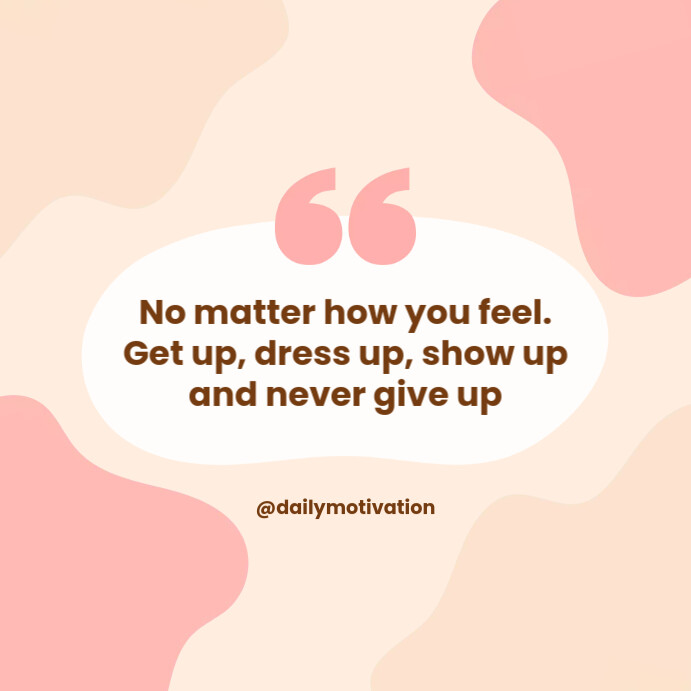 Positive Posts Peach & Pink Positive Quote Instagram Post Template | PosterMyWall