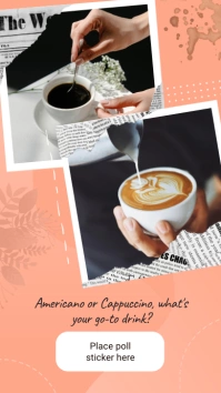 Peach Cappuccino Poll Instagram Story Image template