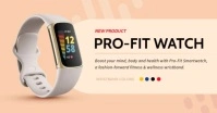 Peach Smart Watch Product Display Facebook Im template