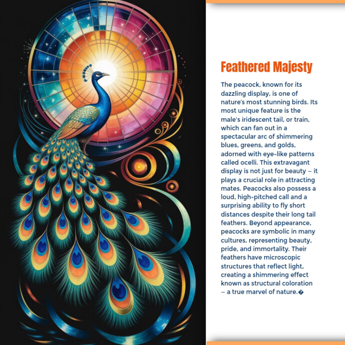 Peacock Instagram Post template