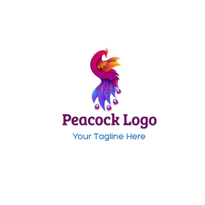 Peacock Logo Logotyp template