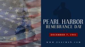 Purple Pearl Harbor Remembrance Day Wpis na Twittera Template