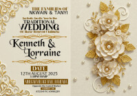 Pearl Rose Wedding A4 template