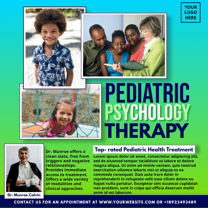Copy of Pediatric Psychology Therapy Flyer PosterMyWall