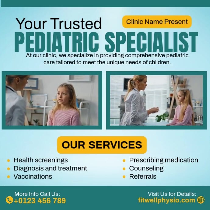 Pediatric Specialist Template | PosterMyWall