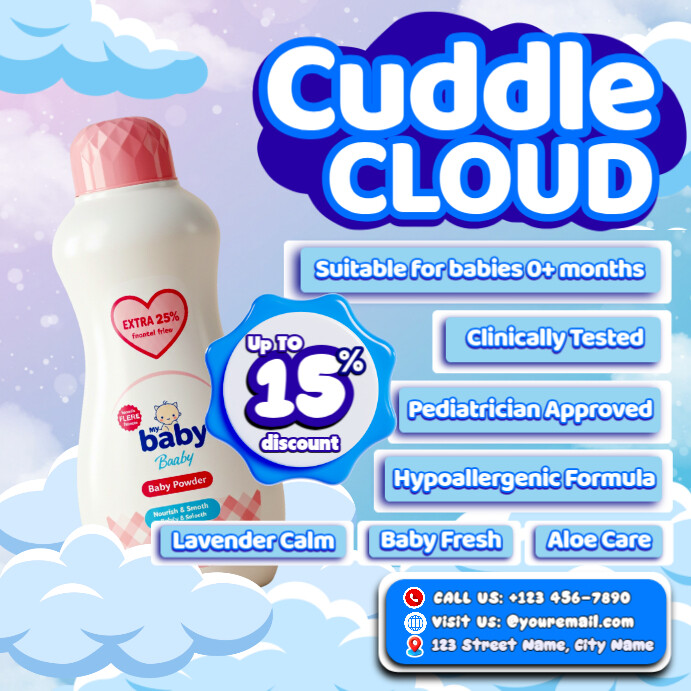 Copy of Pediatrician Approved Baby Powder | PosterMyWall