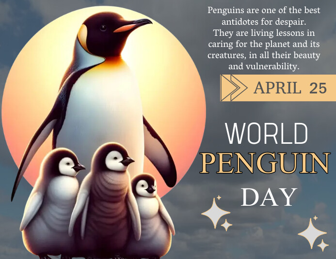 Penguin day template Flyer (US Letter)