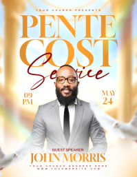 pentecost church flyer Folder (US Letter) template