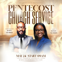 pentecost church flyer Pos Instagram template