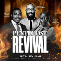 pentecost church flyer Publicação no Instagram template