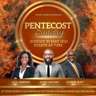 PENTECOST CHURCH LIVE ONLINE FROM AT HOME Quadrado (1:1) template