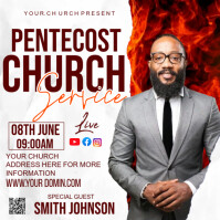 PENTECOST CHURCH SERVICE Publicación de Instagram template