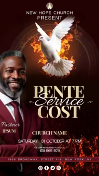 Pentecost Church Service Instagram Story Video template