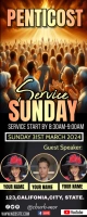 Pentecost day service church poster design Banner Roll Up 2' × 5' template
