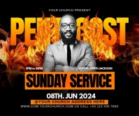 Pentecost flyer Grand rectangle template