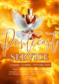 Pentecost Service A3 template