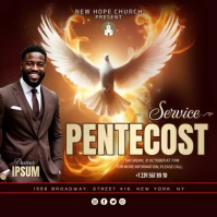 Pentecost Service Church Instagram Post Video Instagram-Beitrag template