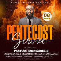 PENTECOST SERVICE Instagram-opslag template