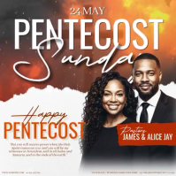 White Pentecost Sunday Celebration Kwadrat Template