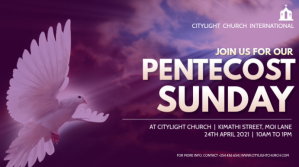 pentecost sunday church flyer Ekran reklamowy (16:9) template