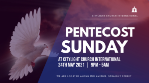 Paars Pentecost Sunday Event Digital Display Template