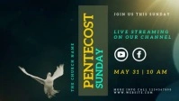 Pentecost Sunday Church Service Facebook Cover Video (16:9) template